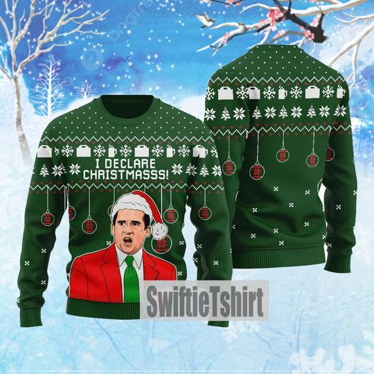Discover I Declare Christmas Michael Scott The Office ugly Sweater
