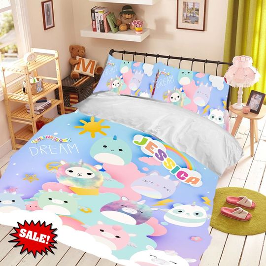 Discover Squishmallow Personalized Bedding Set, Squish SBlanket, Squish mallow Lovers