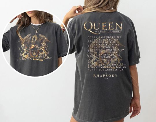 Discover The Rhapsody Tour Queen Adam Lambert 2023 Tour T Shirt