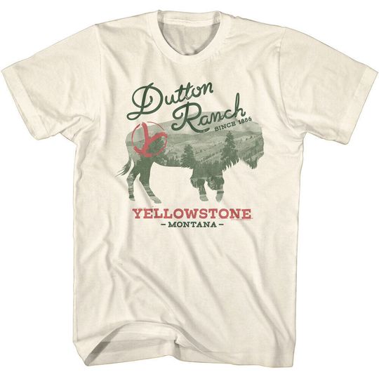 Discover YStone Buffalo Landscape Men's T Shirt Branded Bison Montana Dutton Ranch