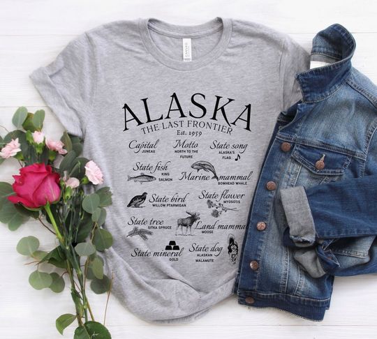 Discover Alaska State Shirt, Unisex Soft and Comfortable T shirt