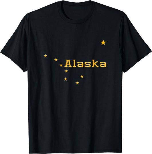Discover Alaska T-Shirt State Flag Astrology Big Dipper Polaris Tee