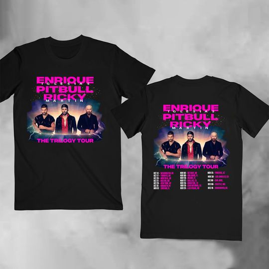 Discover Enrique Iglesias X Pitbull X Ricky Martin The Trilogy Tour 2023 Shirt