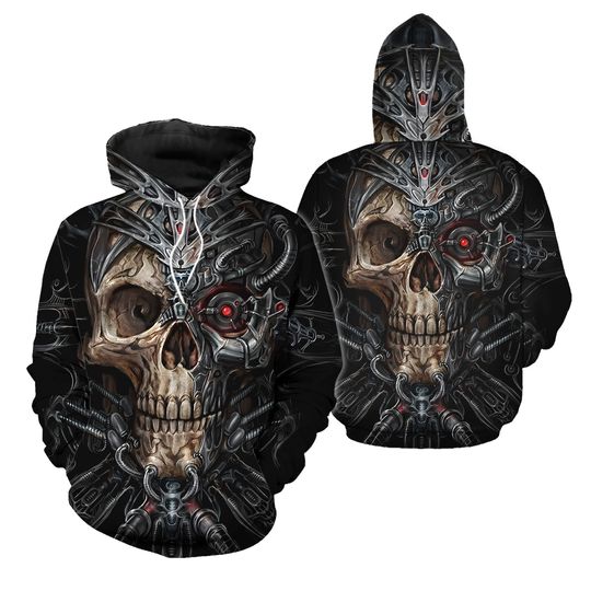 Discover Terminator Skull PL 3D Hoodies