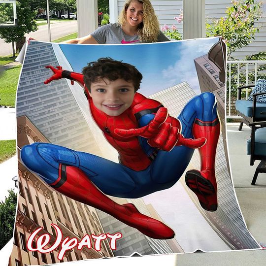 Discover Personalized Custom Kids Superhero Blanket