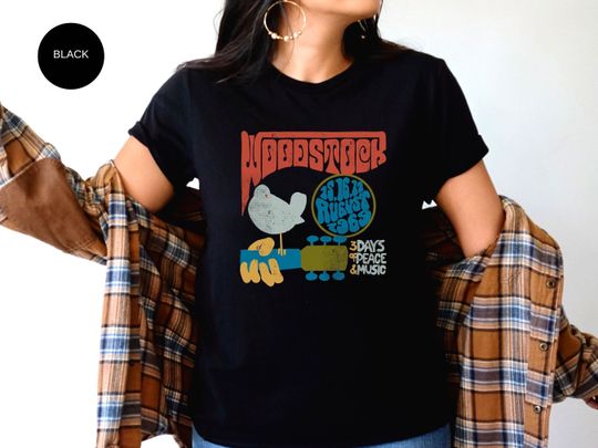 Discover Woodstock Festival 1969s, Hippie Shirt, Woodstock Shirt, Groovy Shirt