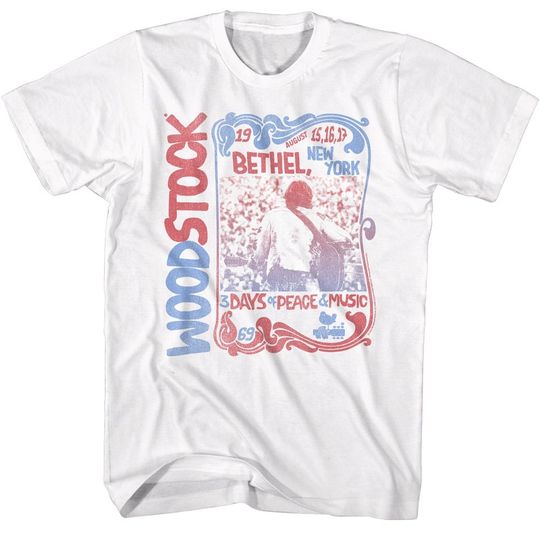 Discover Woodstock Bethel New York Peace and Music White Shirts