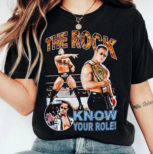 Discover Vintage Style The Rock Vintage 90s T-Shirt, Gift For Woman and Man Unisex T-Shirt