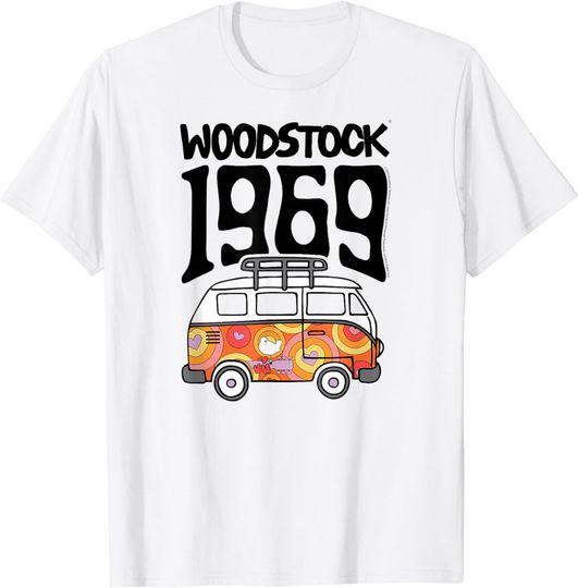 Discover Woodstock 1969 Van T-Shirt, Woodstock 1969 Van Unisex T-Shirt