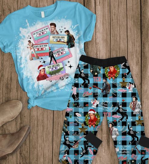 Discover Elvis Christmas Pajamas, Set Elvis Christmas