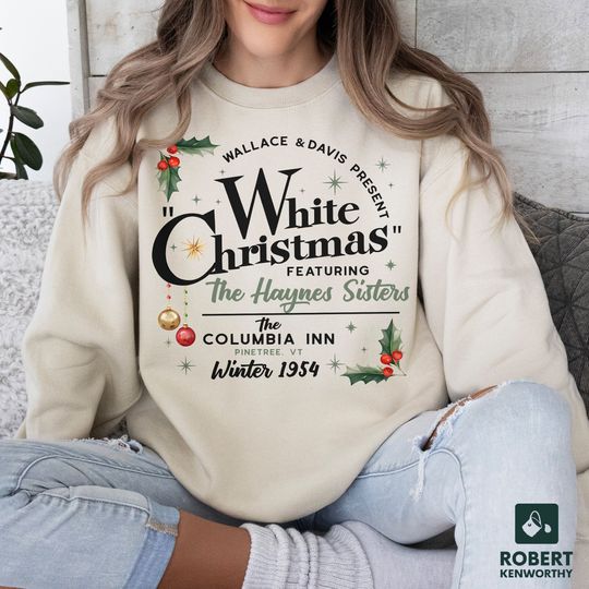 Discover Vintage White Christmas Movie Sweatshirt, Wallace and Davis