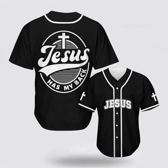 Discover Jesus Has My Back Baseball Jersey