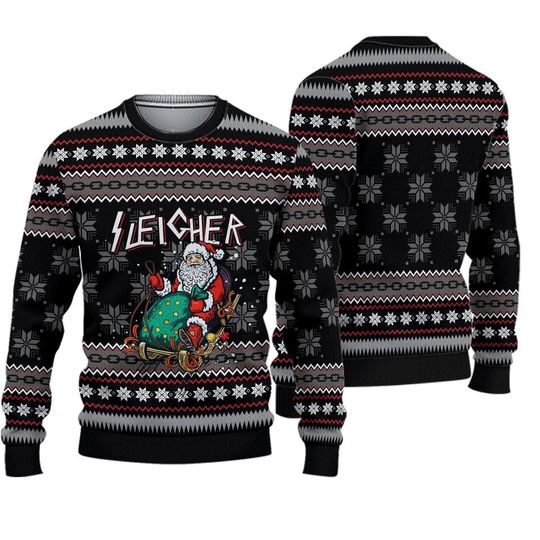Discover Funny Santa Sleigher Christmas Ugly Sweater, Hamm's Beer 3D Sweater