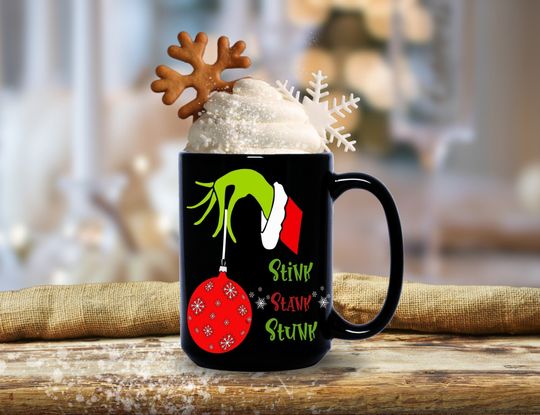 Discover The funny character Christmas Mug | Coffee Mug | Hot Chocolate Mug Black Mug