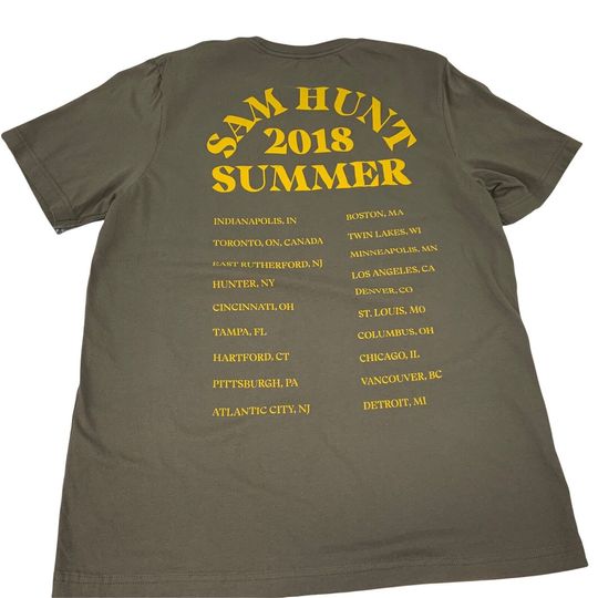 Discover Sam Hunt 2018 Summer Tour Tee Shirt