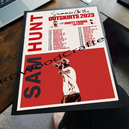 Discover Sam Hunt Tour 2023 poster