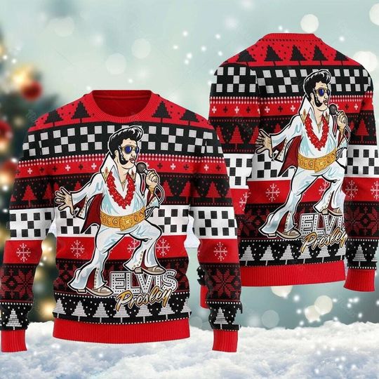 Discover Elvis Presley Meme Ugly Christmas Sweater, Ugly Sweater, Ugly Christmas Sweatshirt