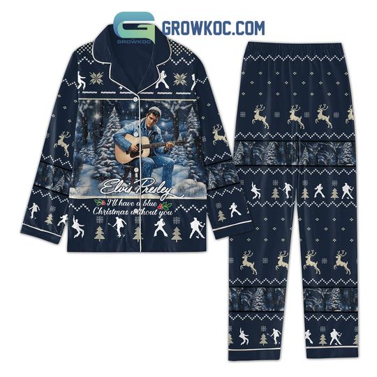 Discover Elvis Presley I'll Have A Blue Christmas Without You Pajamas Set, Christmas Pajamas