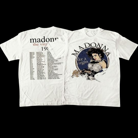Discover New Madonna Tour  Black T-Shirt 2D1778