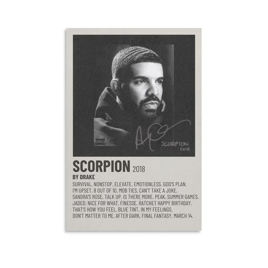 Discover OFITIN Drake Poster Scorpion Album Cover Poster