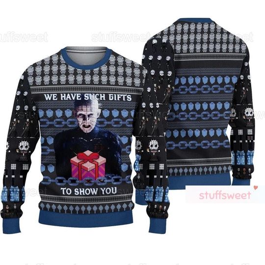 Discover Hellraiser Pinhead Horror Christmas Ugly Sweater