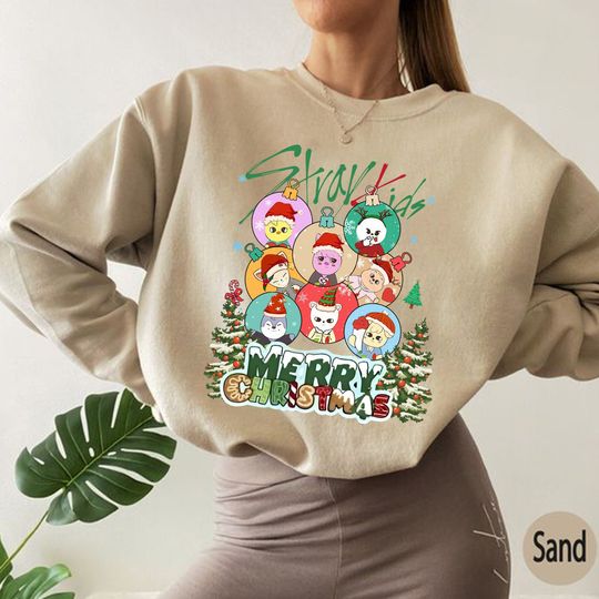 Discover Straykids Merry Christmas Shirt, Kpop Stray Kids Sweatshirt