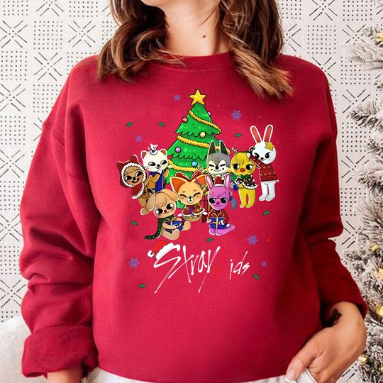 Discover StrayKids Christmas Tree Sweatshirt, Skzoo Latte Coffee
