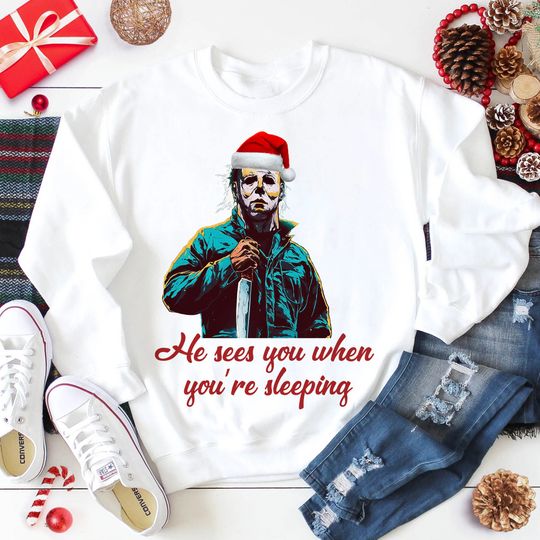 Discover He Sees You When You're Sleeping Quotes T-shirt