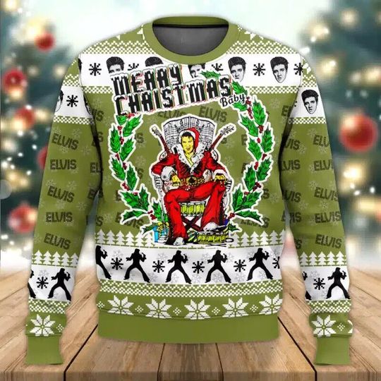 Discover Elvis Presley Christmas Ugly Sweater