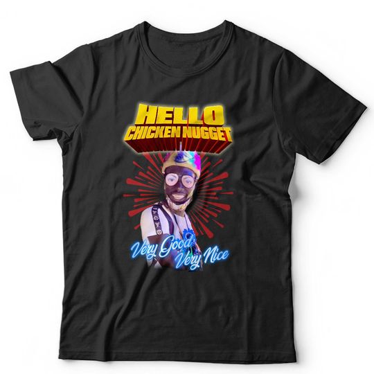 Discover Hello Chicken Nugget Lucky Man Tenerife Tok Black Tshirt