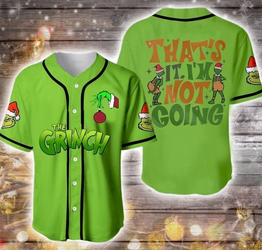 Discover funny character Baseball Jersey, Gri.nch Christmas Gift, Horror Movie