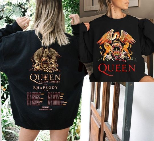 Discover Queen Adam Lambert Rhapsody Tour 2 Sides Shirt