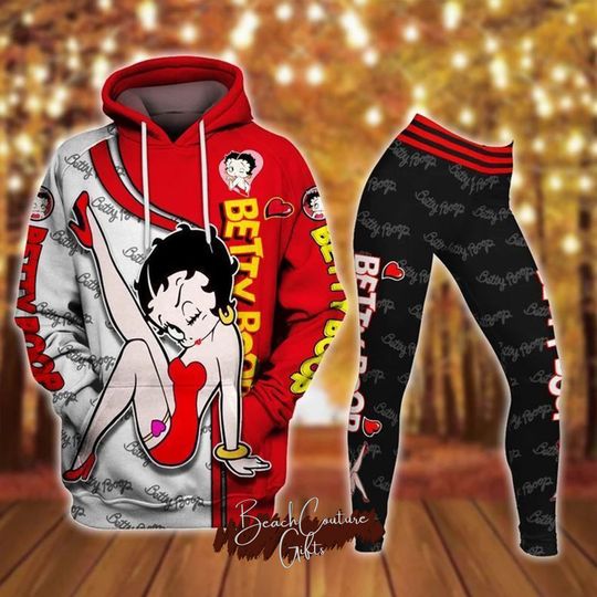 Discover Betty Boop All Over Print Hoodie  Betty Boop Hoodie Legging Set