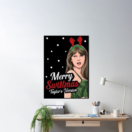 Discover Merry Swiftmas Taylo version Funny Christmas Jumper Poster