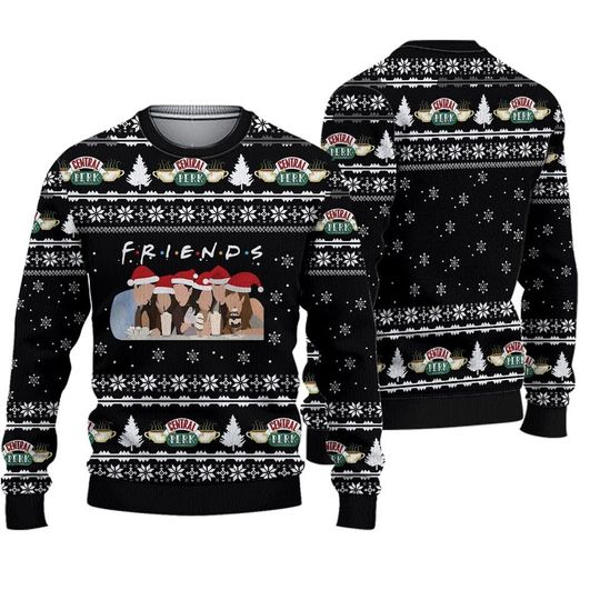 Discover Friends Characters Central Perk Christmas Ugly Sweater, Friends Movie TV Show