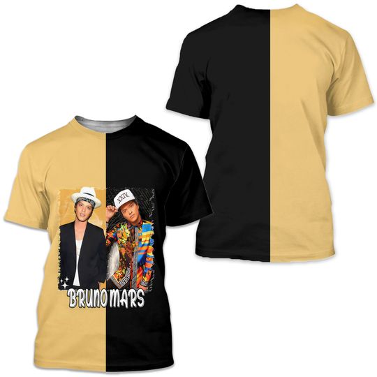 Discover Bruno Mars Two Tone Split shirt 3D