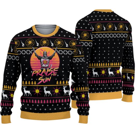 Discover Dark Souls Praise The Sun 3D Christmas Ugly Sweater
