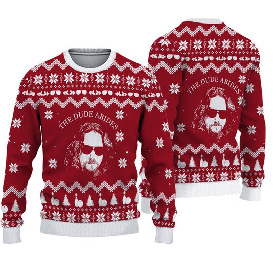 Discover The Big Lebowski The Dude Abides Christmas Ugly Sweater