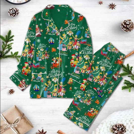 Discover Christmas Simpson Pajamas Set, Homer Simpson Thick Pajamas