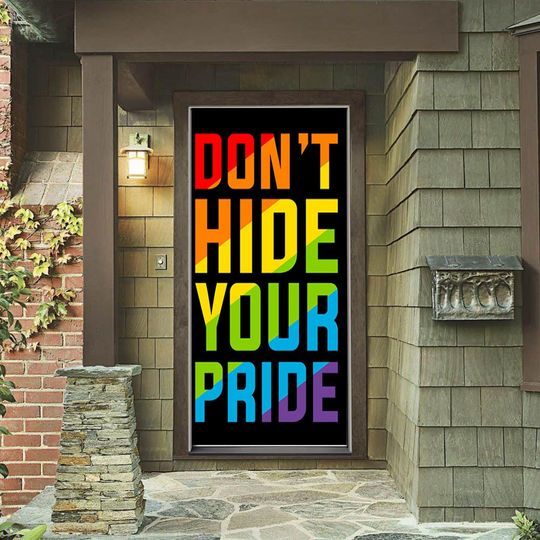 Discover Don't Hide Your Pride Self-Adhesive Door Cover Sticker