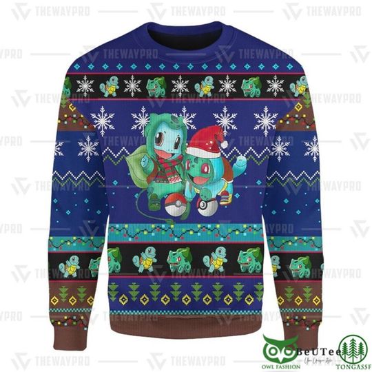 Discover PKM Christmas Ugly Sweater, Anime Sweatshirt