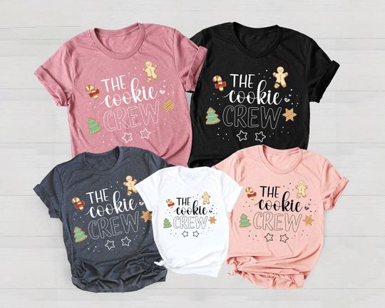 Discover The Cookie Crew Christmas Family Matching Shirt