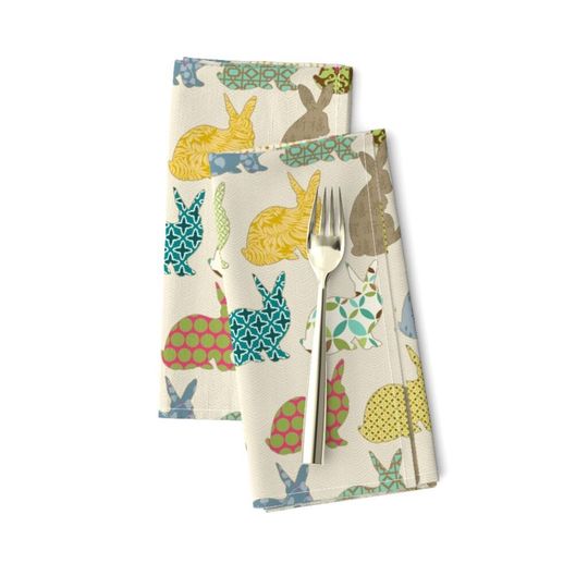 Discover Year Of The Colorful Rabbit Easter Whimsical Novelty Napkins