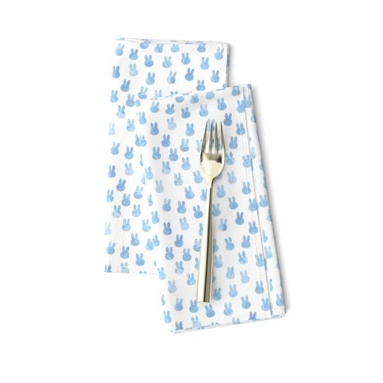 Discover Small Bunnies In Blue Easter Napkins