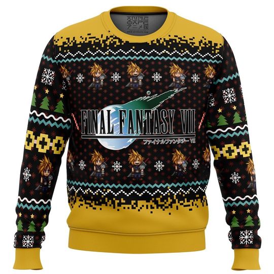 Discover Final Fantasy VII Christmas Ugly Sweater, Anime Sweatshirt