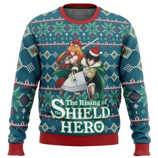 Discover Rising of the Shield Hero Christmas Ugly Sweater, Anime Sweatshirt
