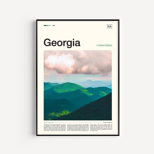 Discover Georgia Travel Print