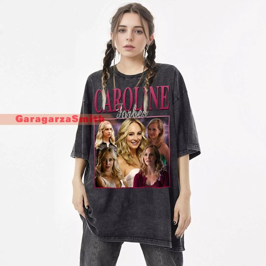Discover Caroline Forbes Vintage Washed Shirt, Actress Graphic Unisex T-shirt