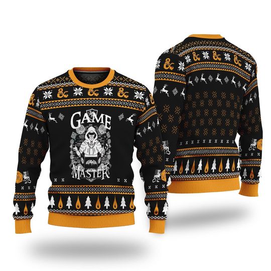 Discover DnD Dungeons & Dragons Christmas Ugly Sweater, Game Sweatshirt