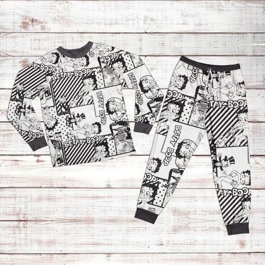 Discover Betty Boop Pattern Raglan Pajamas Set